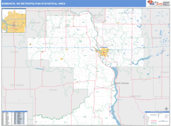 Bismarck Metro Area Wall Map