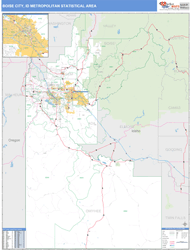 Boise City Metro Area Wall Map