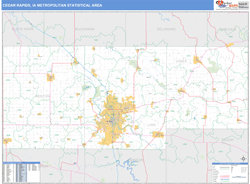 Cedar Rapids Metro Area Wall Map