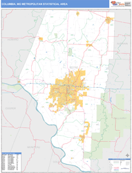 Columbia Metro Area Wall Map