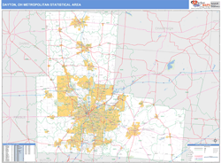 Dayton Metro Area Wall Map