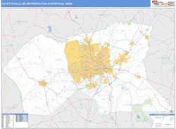 Fayetteville Metro Area Wall Map