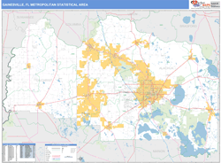 Gainesville Metro Area Wall Map