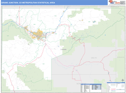 Grand Junction Metro Area Wall Map