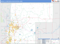 Greeley Metro Area Wall Map