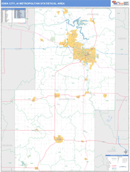 Iowa City Metro Area Wall Map