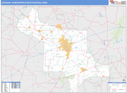 Jackson Metro Area Wall Map