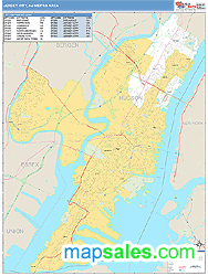 Jersey City Metro Area Wall Map