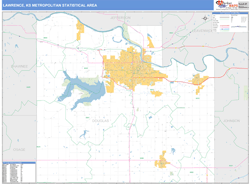 Lawrence Metro Area Wall Map