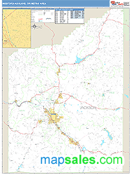 Medford Metro Area Wall Map