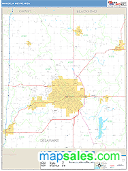 Muncie Metro Area Wall Map