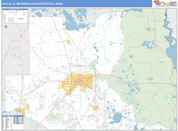 Ocala Metro Area Wall Map