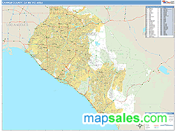 Orange County Metro Area Wall Map