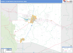 Pueblo Metro Area Wall Map