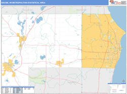 Racine Metro Area Wall Map