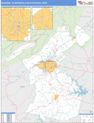 Roanoke Metro Area Wall Map