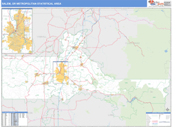 Salem Metro Area Wall Map