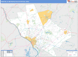 Trenton Metro Area Wall Map