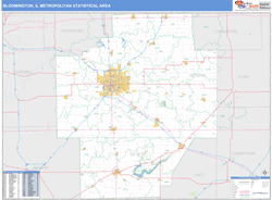 Bloomington Metro Area Wall Map