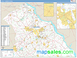 York-Hanover Metro Area Wall Map