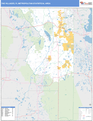 The Villages Metro Area Wall Map