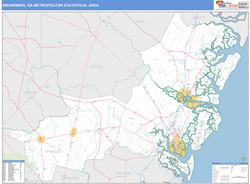 Brunswick Metro Area Wall Map