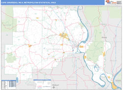 Cape Girardeau Metro Area Wall Map