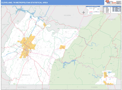 Cleveland Metro Area Wall Map