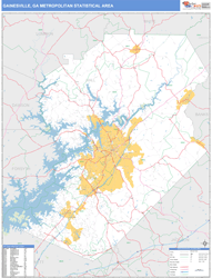 Gainesville Metro Area Wall Map