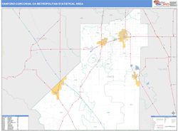 Hanford-Corcoran Metro Area Wall Map