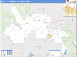 Idaho Falls Metro Area Wall Map