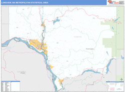 Longview Metro Area Wall Map