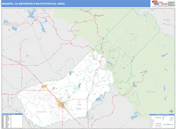 Madera Metro Area Wall Map