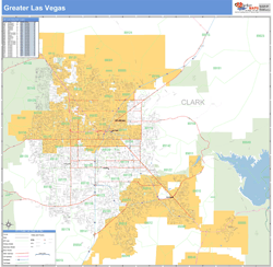 Greater Las Vegas Metro Area Wall Map