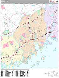 Norwalk Wall Map