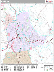 Waterbury Wall Map