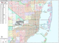 Miami Wall Map