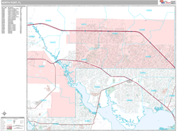 North Port Wall Map