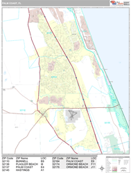 Palm Coast Wall Map