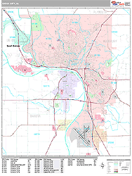 Sioux City Wall Map