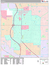 Skokie Wall Map