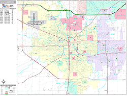 South Bend Wall Map