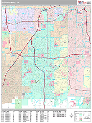 Overland Park Wall Map