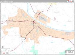 Jefferson City Wall Map