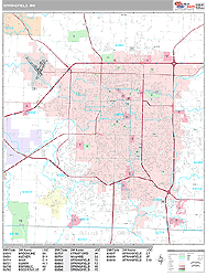 Springfield Wall Map