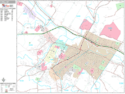 Utica Wall Map