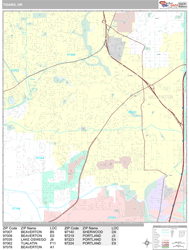 Tigard Wall Map