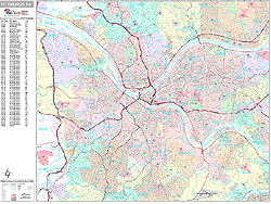 Pittsburgh Wall Map