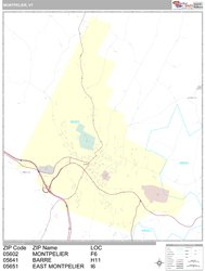 Montpelier Wall Map