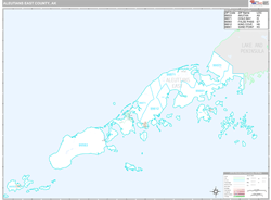 Aleutians East County, AK Wall Map